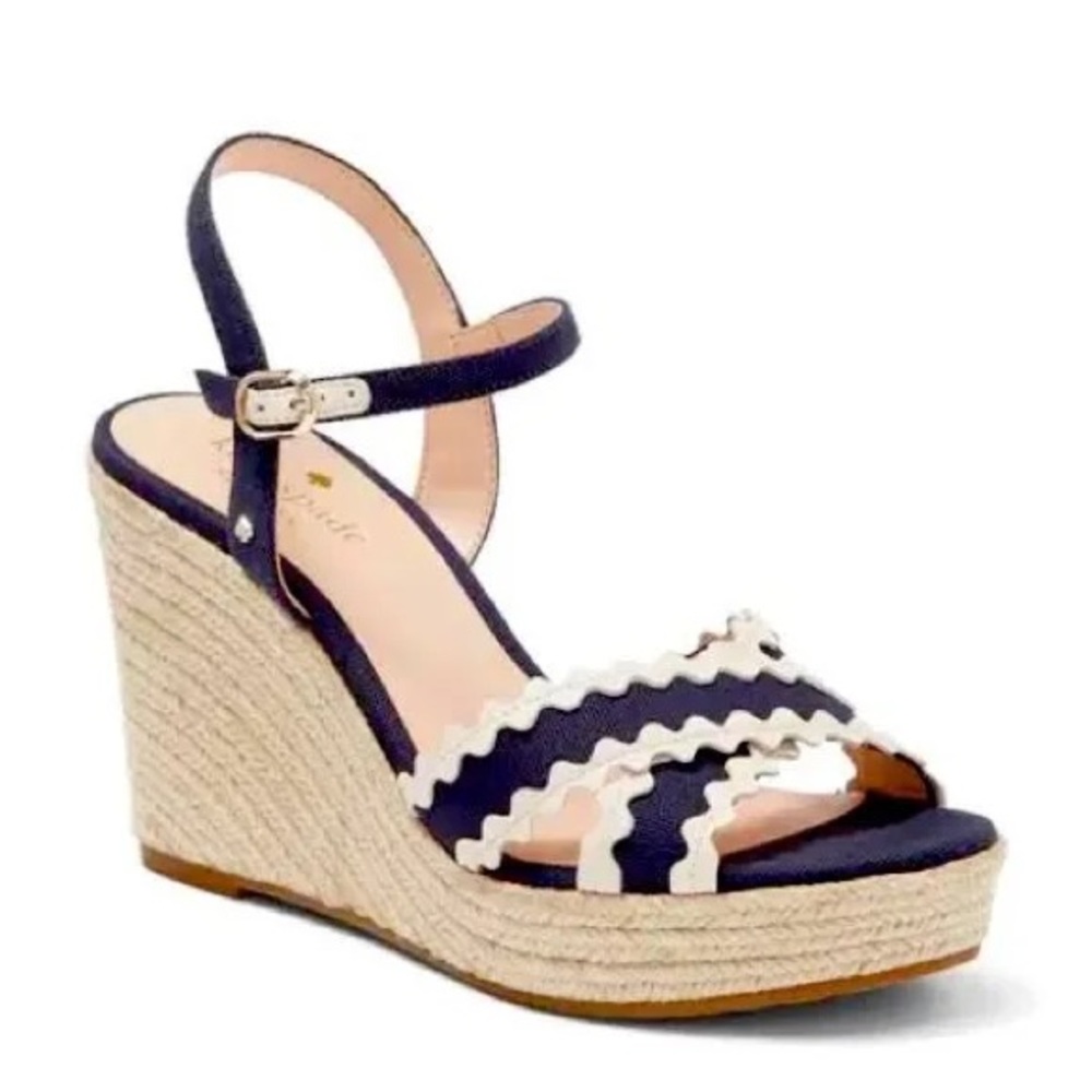 KATE SPADE NEW YORK Tulum Ric Rac Wedge Sandals/Espadrilles Size 8